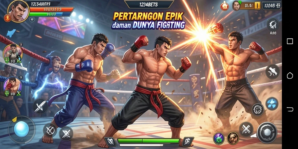 Screenshot gameplay dari pertarungan mendebarkan di 1234BETS.