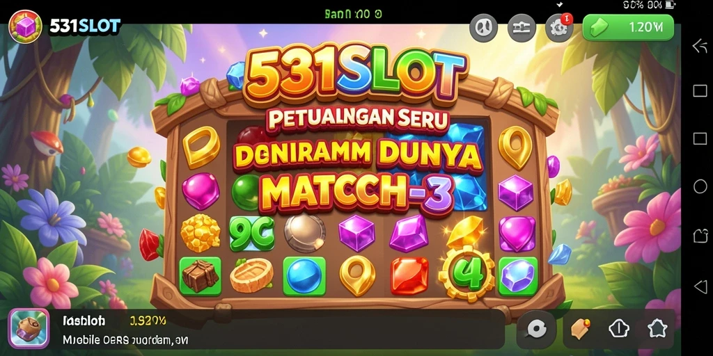 Tampilan seru gameplay Match-3 di 531SLOT.