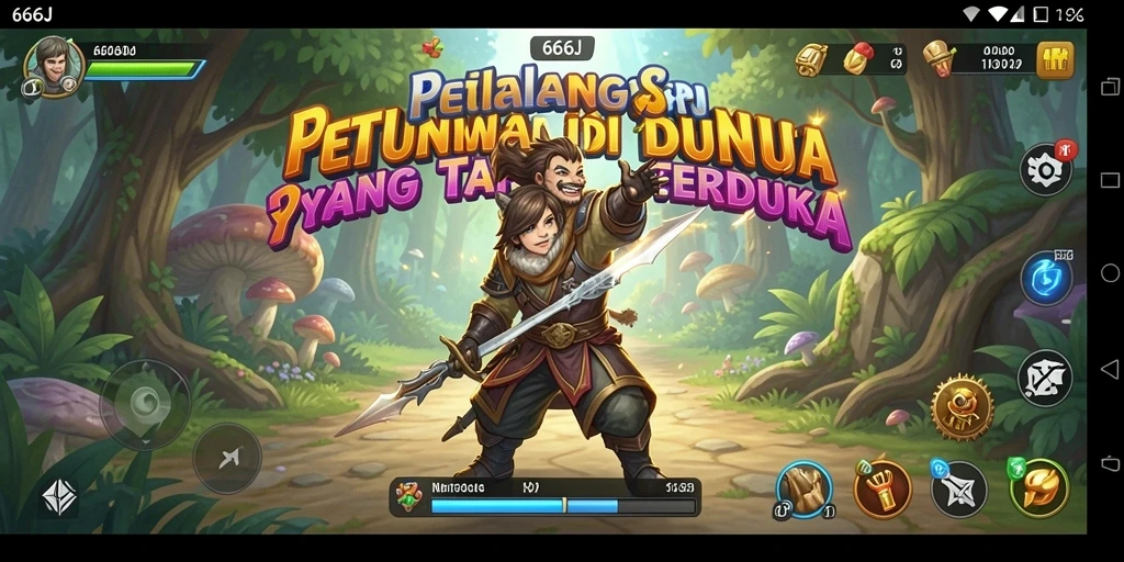 Screenshot utama 666J menampilkan aksi seru dalam gameplay petualangan.