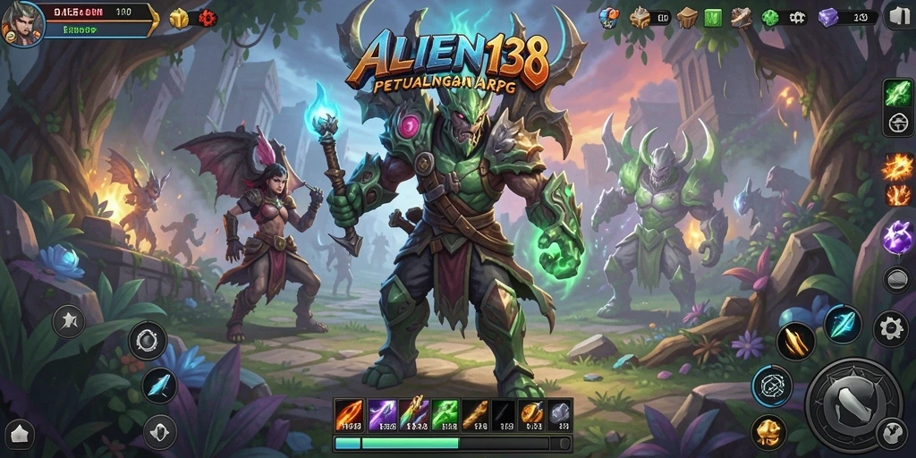 Tampilan gameplay seru ALIEN138 dalam petualangan ARPG.