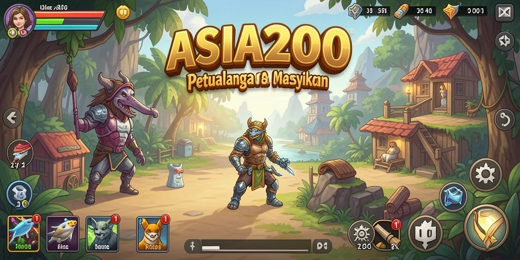 Tampilan gameplay ASIA200 yang menarik dan interaktif.