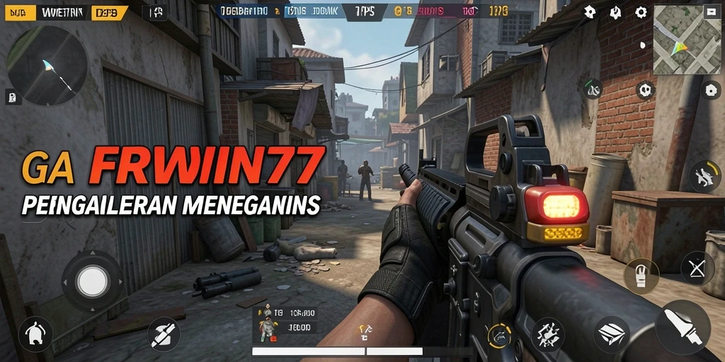 Tampilan gameplay seru dari FORWIN77 dengan aksi tembak-menembak intens.