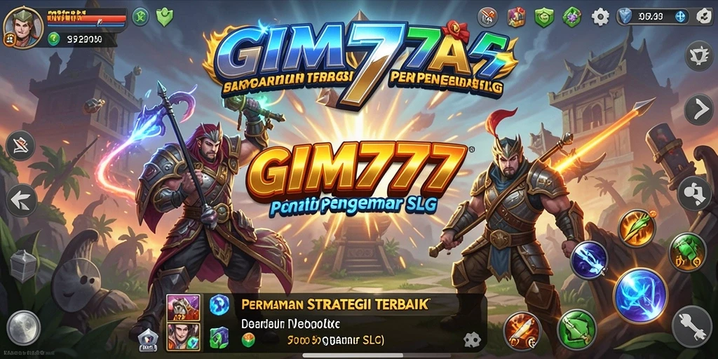 Tampilan mendebarkan dari gameplay GIM777 dengan pertempuran strategis.