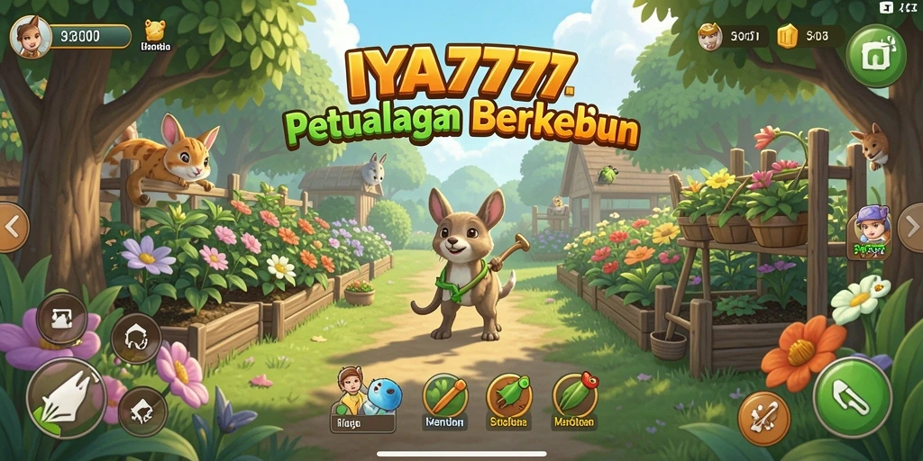 Gameplay IYA777 menampilkan pertanian yang indah dan beragam tanaman.
