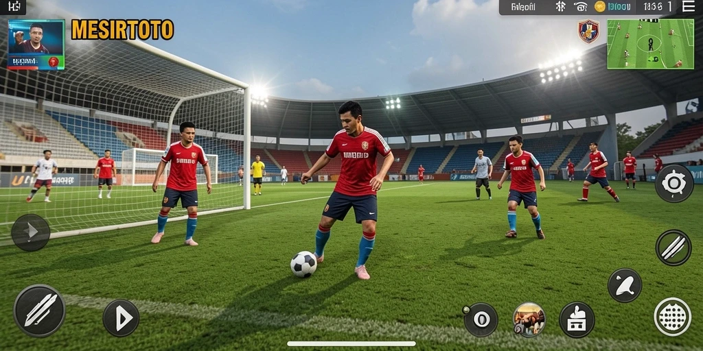 Gameplay menarik MESIRTOTO dengan aksi sepak bola yang mendebarkan.