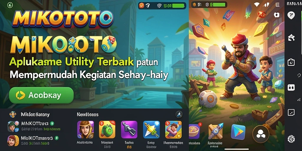 Tampilan utama MIKOTOTO menunjukkan antarmuka yang sederhana dan intuitif.
