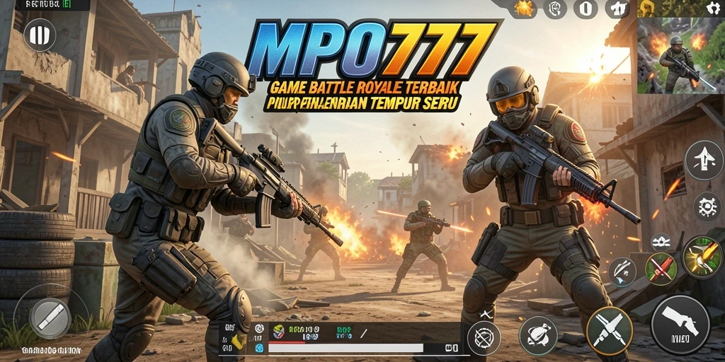 Tangkapan layar utama MPO777 menampilkan intensitas pertempuran Battle Royale.