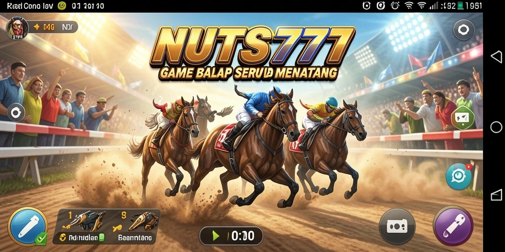 Tampilan menarik dari gameplay NUTS777 dengan balapan mendebarkan.