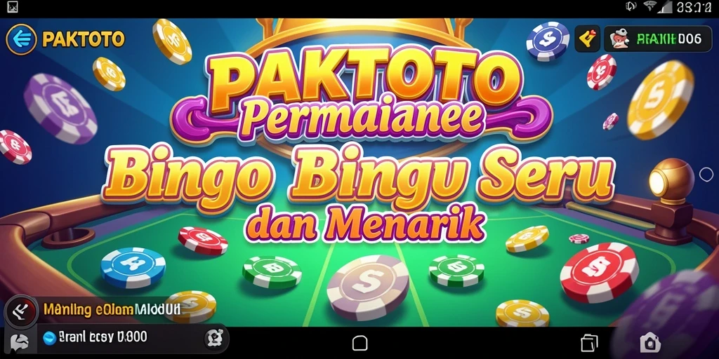 Screenshot utama PAKTOTO menampilkan gameplay Bingo yang seru dan interaktif.