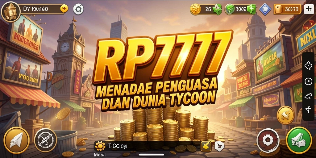 Screenshot utama RP777 menampilkan pemain yang mengelola bisnis Tycoon secara aktif.