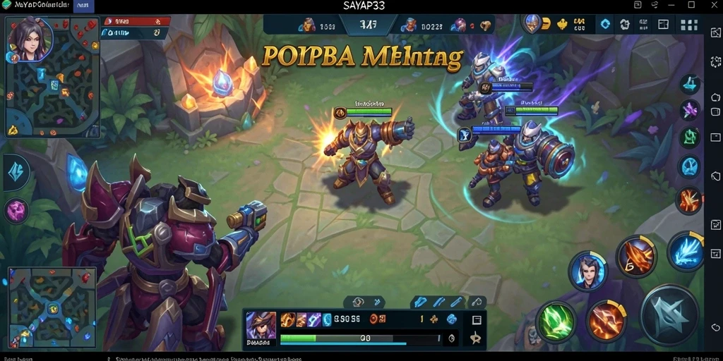 Screenshot SAYAP33 menampilkan aksi seru dalam pertempuran MOBA.