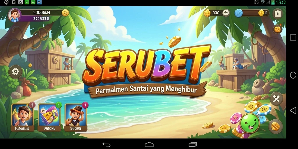 Tampilan gameplay SERUBET yang penuh warna dan menarik.