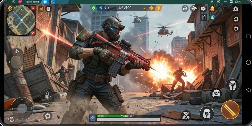 Tampilan gameplay menegangkan di SVIP9 dengan aksi TPS yang seru.