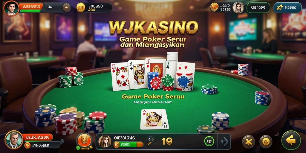 Gameplay WJKASINO yang intens dan mengasyikkan dalam permainan Poker.