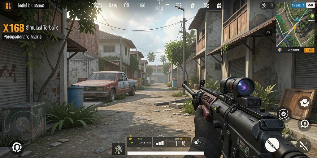 Gameplay X168 menampilkan pengalaman simulasi yang imersif dan mendalam.